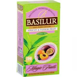 Grüner Tee BASILUR Magic Green Apricot & Passion Fruit Teebeutel 25x1,5g