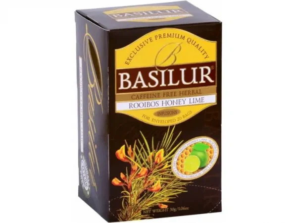 Kräutertee BASILUR Rooibos Honey Lime Gastro-Teebeutel 20x1,5g