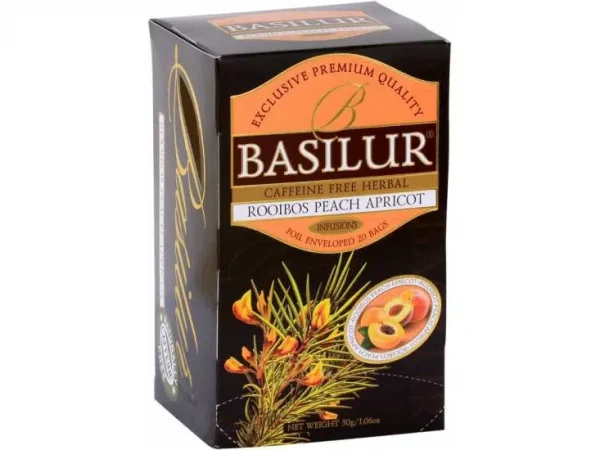 Kräutertee BASILUR Rooibos Peach Apricot Gastro-Teebeutel 25x1,5g