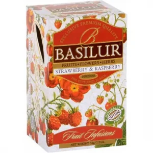 Früchtetee BASILUR Fruit Strawberry & Raspberry Gastro-Teebeutel 25x1,8g