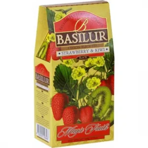 Schwarzer Tee BASILUR Magic Strawberry & Kiwi Papierverpackung 100g