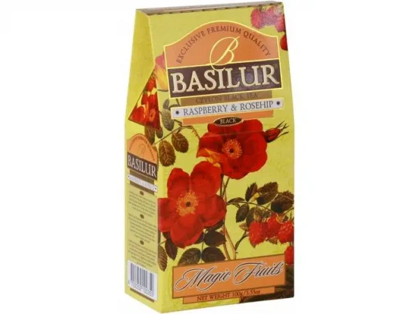 Schwarzer Tee BASILUR Magic Raspberry & Rosehip Papierverpackung 100g