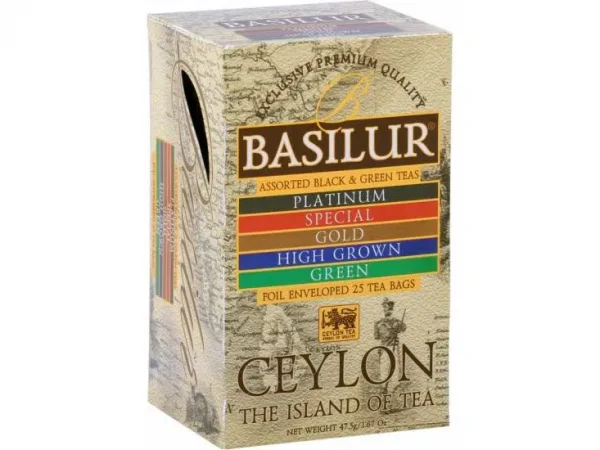 Schwarzer Tee BASILUR Island of Tea Assorted Gastro-Teebeutel 20x2g, 5x1,5g