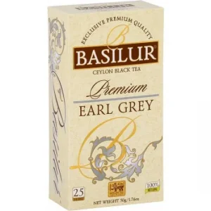 Schwarzer Tee BASILUR Premium Earl Grey Teebeutel 25x2g