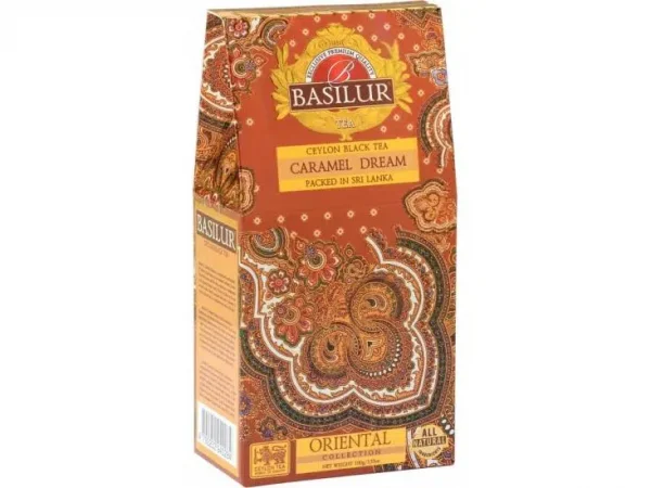 Schwarzer Tee BASILUR Oriental Caramel Dream Papierverpackung 100g