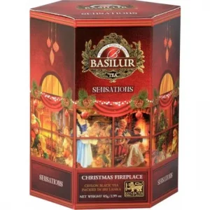 Schwarzer Tee BASILUR Sensations Christmas Fireplace Papierverpackung 85g