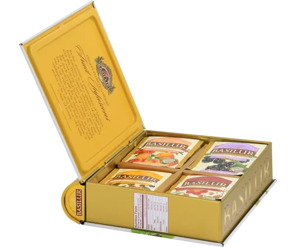 Früchtetee BASILUR Fruit Infusions Book Summer Fiesta Blechverpackung 32x1,8g:_1