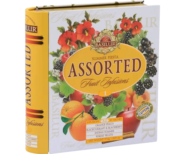 Früchtetee BASILUR Fruit Infusions Book Summer Fiesta Blechverpackung 32x1,8g