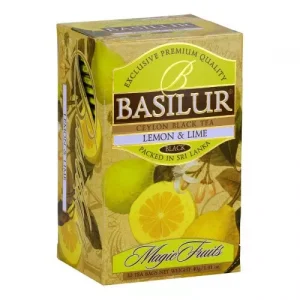 Schwarzer Tee BASILUR Magic Lemon & Lime Gastro-Teebeutel 25x2g